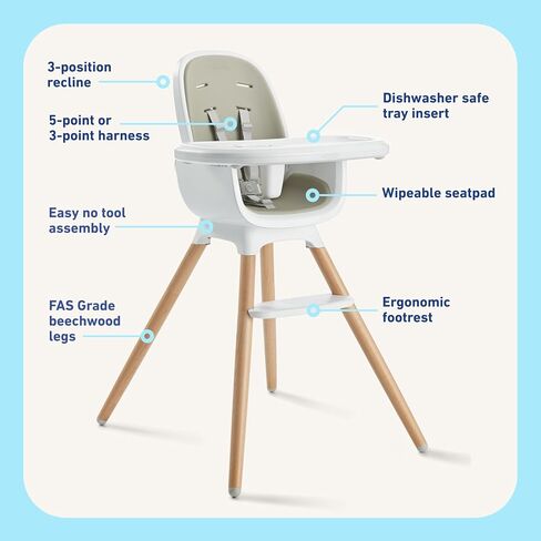 Graco® Table2Table Lux Highchair, 6 Growing Stages from Infant High Chair to Big Kid Chair and Table, Rhodes in Kuwait