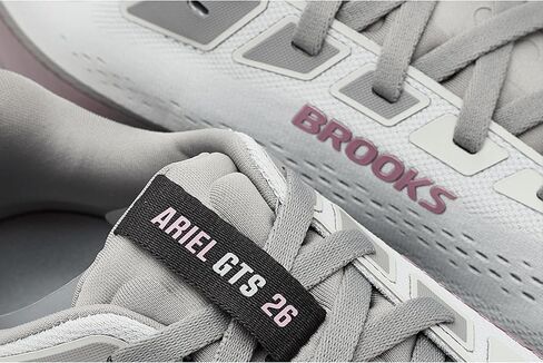 Brooks Women’s Ariel GTS 26 Supportive Running & Walking Shoe - Oyster Mushroom/Alloy/Pink - 8.5 Wide in Kuwait