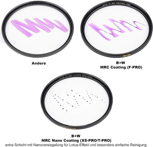 B + W Clear Protection Filter for Camera Lens – Ultra Slim Titan Mount (T-PRO), 007, HTC, 16 Layers Multi-Resistant and Nano Coating, Photography Filter, 46 mm in Kuwait