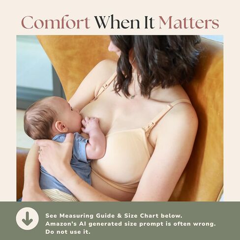 Simple Wishes Pumping Bra Hands Free, Nursing Bra for Breastfeeding | Seamless 4-Way Stretch, Flexible Fit, Wireless, Breathable, Nursing & Pumping Bra in One, Supports All Pumps, All-Day Wear in Kuwait