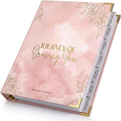 Pregnancy Journal for Women | Capture Every Milestone of Your 9-Month Pregnancy Journey, 112 Page Keepsake Memory Book with Prompts, Tabs & Photo Pocket, Gift for Expecting Moms (Pale Pink) in Kuwait
