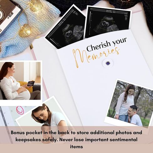 Pregnancy Journal for Women | Capture Every Milestone of Your 9-Month Pregnancy Journey, 112 Page Keepsake Memory Book with Prompts, Tabs & Photo Pocket, Gift for Expecting Moms (Pale Pink) in Kuwait