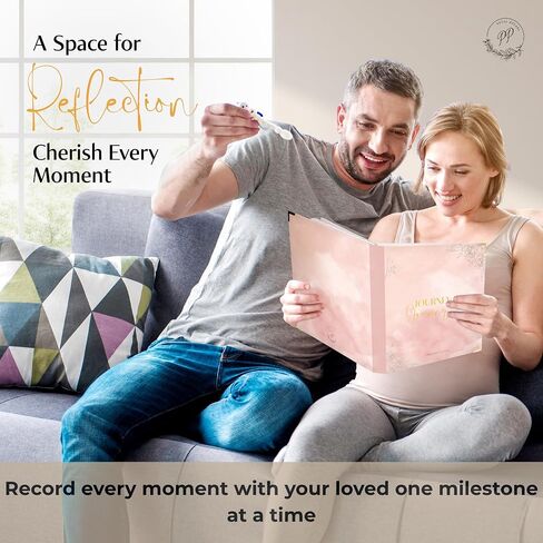 Pregnancy Journal for Women | Capture Every Milestone of Your 9-Month Pregnancy Journey, 112 Page Keepsake Memory Book with Prompts, Tabs & Photo Pocket, Gift for Expecting Moms (Pale Pink) in Kuwait