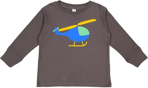 inktastic Blue Helicopter Toddler Long Sleeve T-Shirt in Kuwait