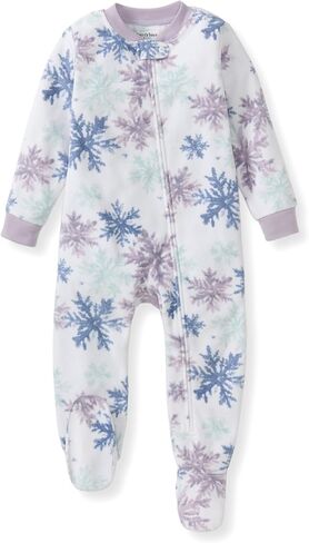 Burt's Bees Baby Unisex Fleece Sleeper Pajamas, One-Piece Zip-up Footed PJ, Soft Recycled Microfleece in Kuwait
