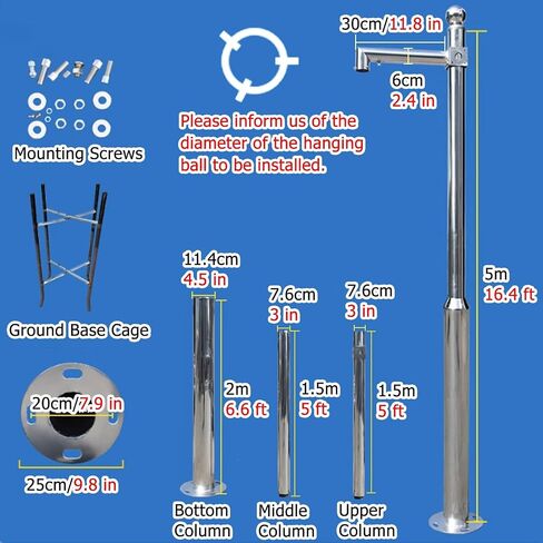This Stainless Steel Security Camera Pole with Cross Arm, Easy Assembly Surveillance Stand in Kuwait