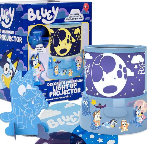 Horizon Group, USA Bluey Decorate Your Own Light Up Projector, Night Light for Kids with Stickers, Toys, Toddler Activities, Crafts in Kuwait