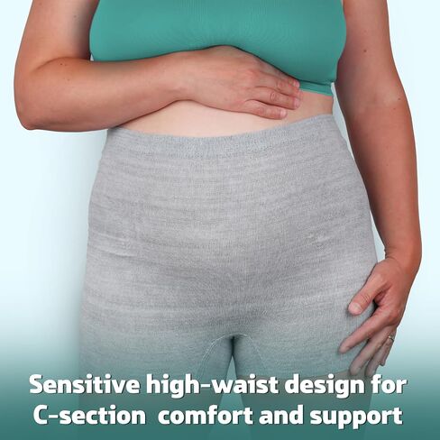 Mama & Wish® C-Section Recovery Kit – Postpartum Essentials C Section 12-Pc: Belly Binder, Silicone Scar Patches, Peri Bottle, Disposable Underwear, Wipes, Grip Socks & Toiletry Bag in Kuwait