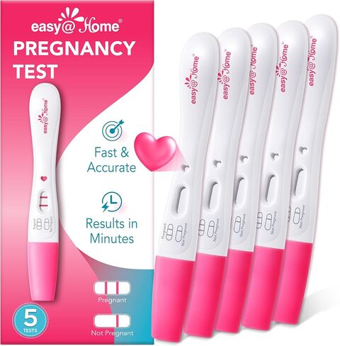easy@Home Pregnancy Test: Smart Love Timing Indicator - Early Detection | Fast Results & Easy to Use for Home Use hCG Tests | 5 Pack in Kuwait