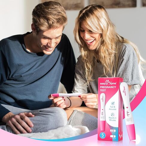 easy@Home Pregnancy Test: Smart Love Timing Indicator - Early Detection | Fast Results & Easy to Use for Home Use hCG Tests | 5 Pack in Kuwait