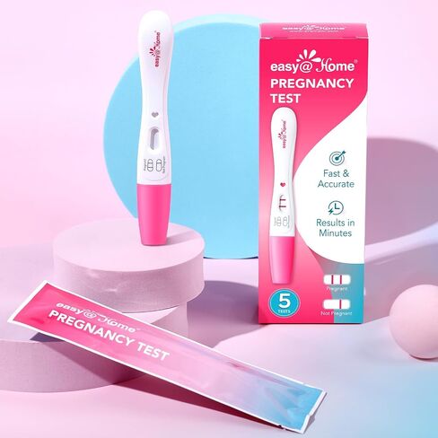 easy@Home Pregnancy Test: Smart Love Timing Indicator - Early Detection | Fast Results & Easy to Use for Home Use hCG Tests | 5 Pack in Kuwait