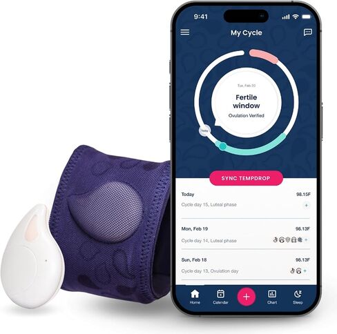 Tempdrop Wearable Fertility Monitor for Women Ovulation Tracker BBT | Basal Body Temperature Monitor to Help Get Pregnant – Sleep Sensor with App for Fertility, Hormone, Period, Cycle Tracking in Kuwait