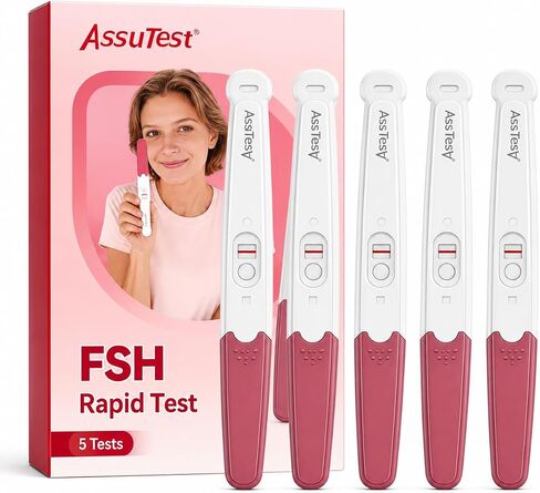 AssuTest Fertility Test for Women - 5 Tests Menopause Test Kit At Home, FSH Test for Perimenopause & Ovarian Reserve, Fast & Reliable Results in Kuwait