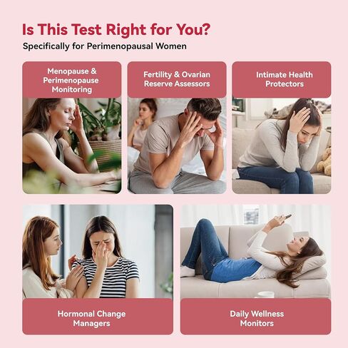 AssuTest Fertility Test for Women - 5 Tests Menopause Test Kit At Home, FSH Test for Perimenopause & Ovarian Reserve, Fast & Reliable Results in Kuwait
