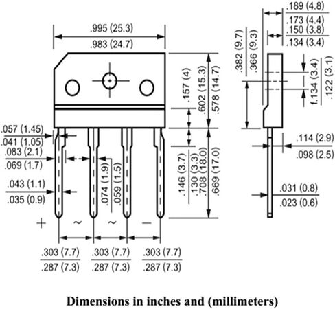 20/50/100/200/500Pcs KBJ1008 Bridge Rectifier KBJ10K Stack 10A/800V(20Pcs) in Kuwait