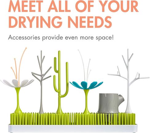 Boon Grass Countertop Drying Rack Bundle - Includes Grass, Stem, and Twig - Capacity for 4 Baby Bottles and Baby Accessories - Baby Bottle-Feeding Supplies - 9.5 x 9.5 x 3 in Kuwait
