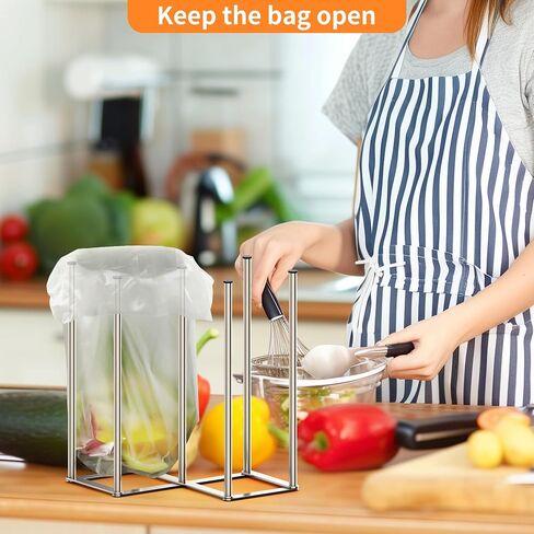 KORRTFID Foldable Bottle Drying Rack, Baby Bottle Drying Rack, Collapsible Cup Draining Holder, Retractable Reusable Storage Bag Dryer with Non-Slip Bottom - Stainless Steels (Silver) in Kuwait