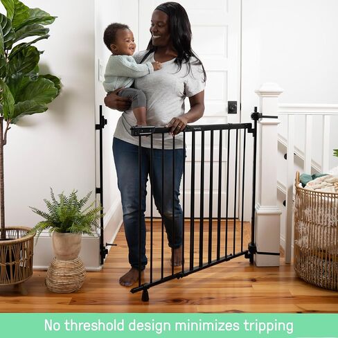 Ingenuity Stairway+ 46W Series No-Drill Baby and Pet Gate, 31"-46" Wide, 32.5" Tall, Hardware or Pressure Mounted, Install Wall to Wall or Bannister to Bannister Without Drilling in Kuwait