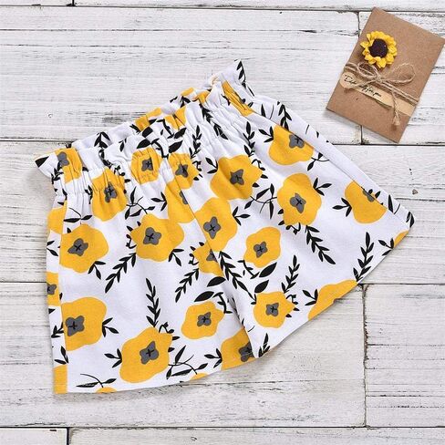 Hipea Toddler Girl Outfits Floral Tops Sleeveless Tank Tops Shorts Headband Summer Clothes Set in Kuwait