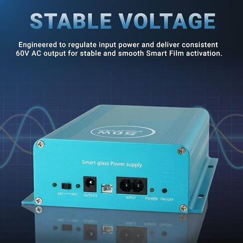 Smart Film Transformer and Remote Kit - Power Supply Controller for Switchable Smart Privacy Film and Smart Glass - Easy Installation Control Kit with Remote for PDLC Smart Film Systems in Kuwait