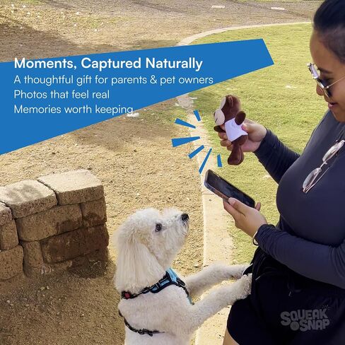 Squeak N Snap™ Plush Monkey Camera Remote for Professional Pet & Baby Photos – Bluetooth Shutter Synced with Squeak for Instant Eye Contact – Thoughtful Gift for Moms & Pet Owners – iPhone & Android in Kuwait