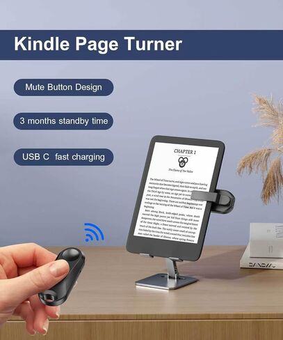 Remote Control Page Turner for Kindle Paperwhite Oasis Scribe Kobo E-Readers，Camera Remote Shutter Clicker for iPad iPhone Android Tablet，Scroller Remote for TIK Tok Video Taking in Kuwait
