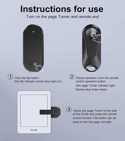 Remote Control Page Turner for Kindle Paperwhite Oasis Scribe Kobo E-Readers，Camera Remote Shutter Clicker for iPad iPhone Android Tablet，Scroller Remote for TIK Tok Video Taking in Kuwait