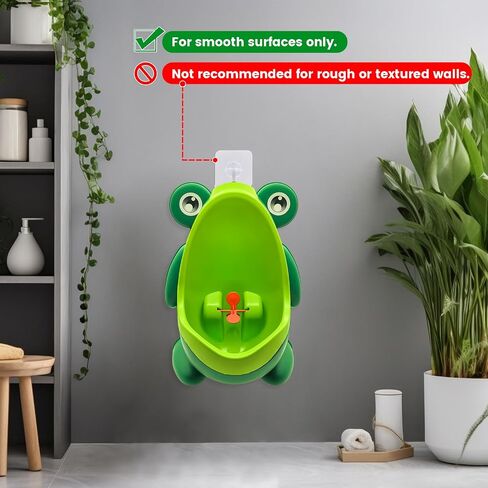 Cute Frog Potty Training Urinal for Toddler Boys | Green Wall-Mounted Urinal with Funny Aiming Target,Easy Clean & Fun Potty Training for Kids in Kuwait