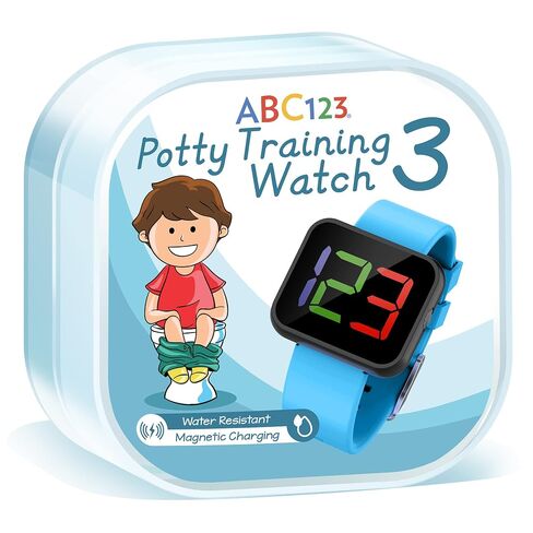 ABC123 Potty Training Watch 3 (2023 Edition) - Baby Reminder Water Resistant Timer for Toilet Training Kids & Toddler with Wireless Charging (Pink) in Kuwait