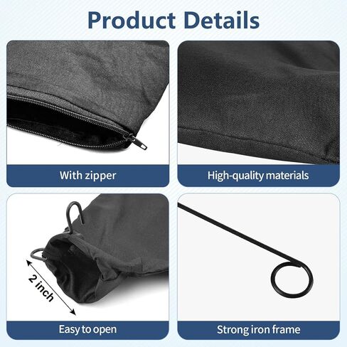 Miter Saw Dust Bag for 255, 2 Pack Dust Collector Bags with Zipper and Wired Adjustable Stand, Compatible with Ryobi, Dewalt, Craftsman, Belt Sander, Fits 1-1/2" to 2" Dust Port Miter Saws in Kuwait