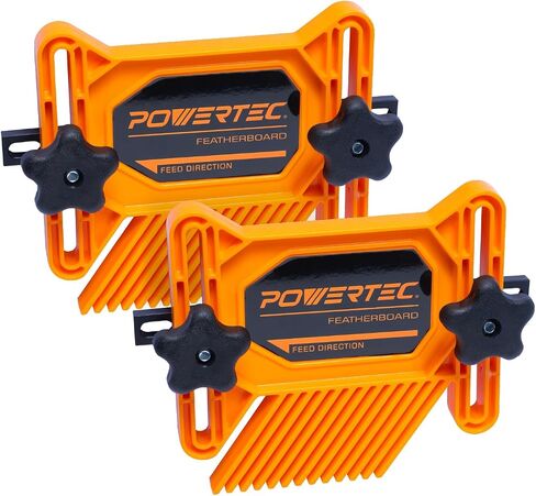 POWERTEC Universal Tandem Featherboards for Table Saw, Router Table, Router Fence & Band Saw, Wood working Tools & Accessories To Reduce Kickback & Increase Safety (Included T Track Bolts), 2Pk(71393) in Kuwait