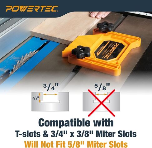 POWERTEC Universal Tandem Featherboards for Table Saw, Router Table, Router Fence & Band Saw, Wood working Tools & Accessories To Reduce Kickback & Increase Safety (Included T Track Bolts), 2Pk(71393) in Kuwait