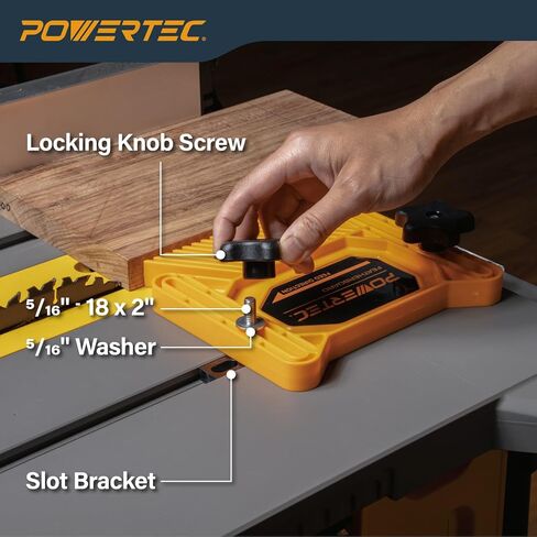 POWERTEC Universal Tandem Featherboards for Table Saw, Router Table, Router Fence & Band Saw, Wood working Tools & Accessories To Reduce Kickback & Increase Safety (Included T Track Bolts), 2Pk(71393) in Kuwait