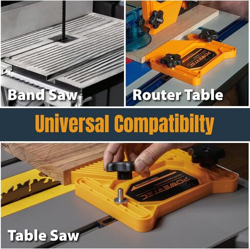 POWERTEC Universal Tandem Featherboards for Table Saw, Router Table, Router Fence & Band Saw, Wood working Tools & Accessories To Reduce Kickback & Increase Safety (Included T Track Bolts), 2Pk(71393) in Kuwait