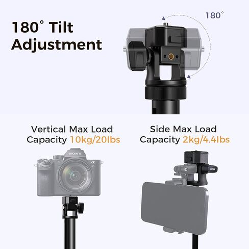 Leekai Auto Pop-Up Light Stand, 83.9''/213cm Aluminum Alloy Adjustable Tripod, Extendable Camera Phone Tripod with Extra 1/4" Screw for Travel, DSLR Camera, Ring Light, Video Rig, Max Load 20 lbs in Kuwait