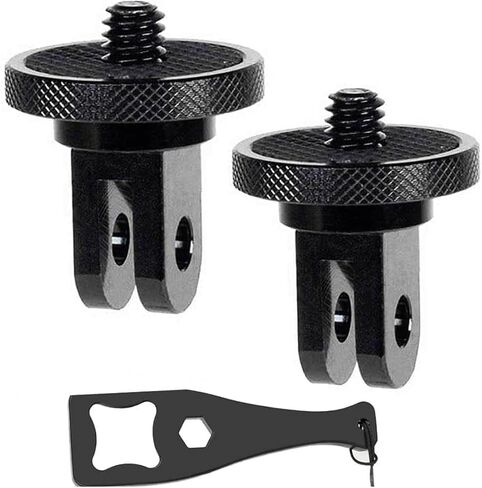 Aluminum Camera Tripod Adapter 1/4"-20 Conversion Adapter Mounts Compatible with Gopro Action Cameras Insta360 and Other Standard 1/4 Accessories, Quarter Inch Mount Adapter (Type AA) in Kuwait