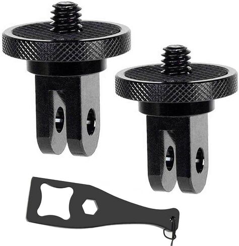 Aluminum Camera Tripod Adapter 1/4"-20 Conversion Adapter Mounts Compatible with Gopro Action Cameras Insta360 and Other Standard 1/4 Accessories, Quarter Inch Mount Adapter (Type AA) in Kuwait