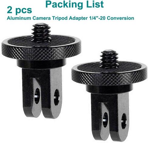 Aluminum Camera Tripod Adapter 1/4"-20 Conversion Adapter Mounts Compatible with Gopro Action Cameras Insta360 and Other Standard 1/4 Accessories, Quarter Inch Mount Adapter (Type AA) in Kuwait