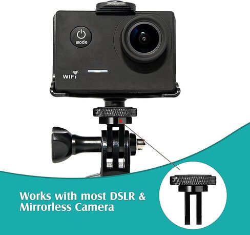Aluminum Camera Tripod Adapter 1/4"-20 Conversion Adapter Mounts Compatible with Gopro Action Cameras Insta360 and Other Standard 1/4 Accessories, Quarter Inch Mount Adapter (Type AA) in Kuwait