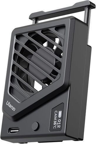 Upgrade Camera Cooling Fan, Flexible Adjustment Spring Mount, Black | Camera Cooling Cooler Compatible with Sony/Canon/FUJIFILM/Nikon DSLR Cameras Video Shooting POV Vlog Live Accessories in Kuwait
