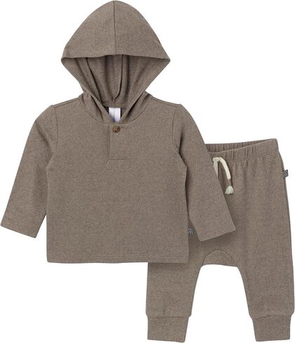 Modern Moments by Gerber Baby Hooded Hacci Top and Pant Set in Kuwait