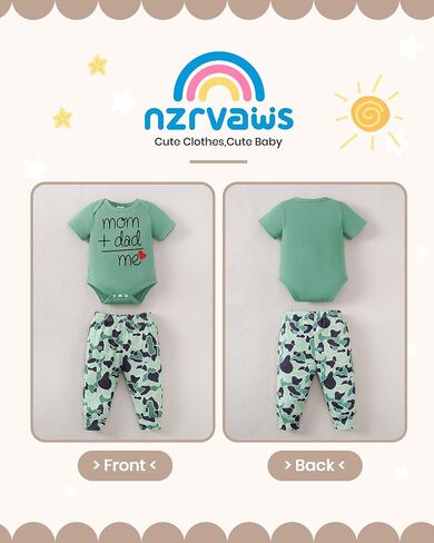 NZRVAWS Newborn Baby Boy Clothes Preemie clothes boys Infant Boy Outfits Romper Pants 10 Pcs Clothing Set 0 3 6 9 12 Months in Kuwait