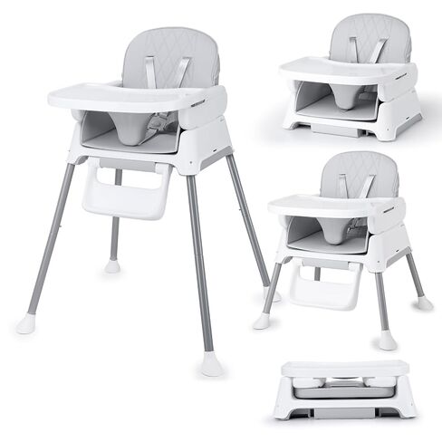 3 in 1 Baby High Chair, Bellababy Adjustable Convertible Chairs for Babies and Toddlers, Compact/Light Weight/Portable/Easy to Clean in Kuwait