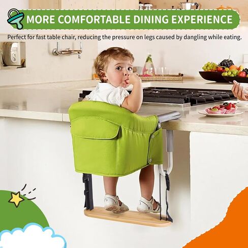 Baby Footrest Compatible with Inglesina Foot Rest：0.6inches Thick Sturdy Adjustable Bamboo Foot Rest Fit for Hook On High Chairs for Fast Table Chair High Chair that Attaches (Chairs Not Included)​​ in Kuwait