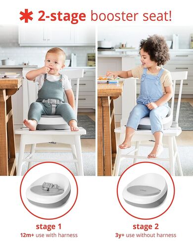 Skip Hop Booster Seat for Dining Table, Sleek Seat Booster, Grey/White in Kuwait