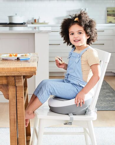 Skip Hop Booster Seat for Dining Table, Sleek Seat Booster, Grey/White in Kuwait