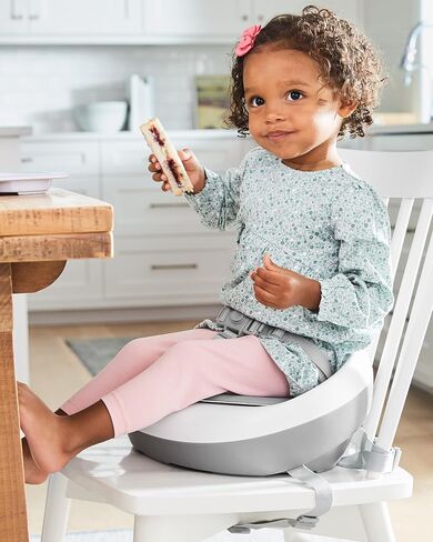 Skip Hop Booster Seat for Dining Table, Sleek Seat Booster, Grey/White in Kuwait