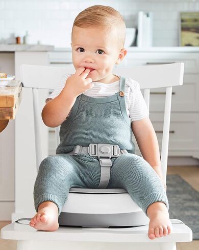 Skip Hop Booster Seat for Dining Table, Sleek Seat Booster, Grey/White in Kuwait