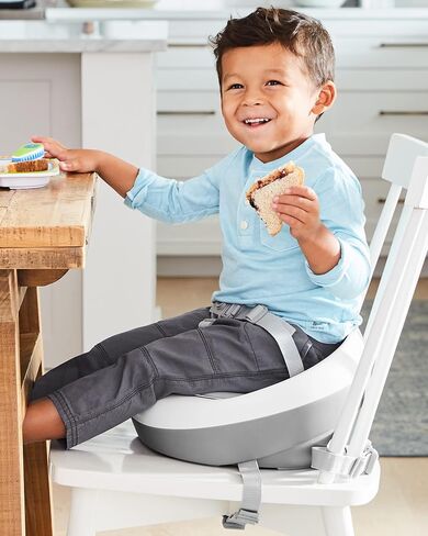 Skip Hop Booster Seat for Dining Table, Sleek Seat Booster, Grey/White in Kuwait