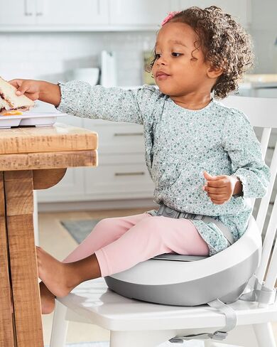 Skip Hop Booster Seat for Dining Table, Sleek Seat Booster, Grey/White in Kuwait